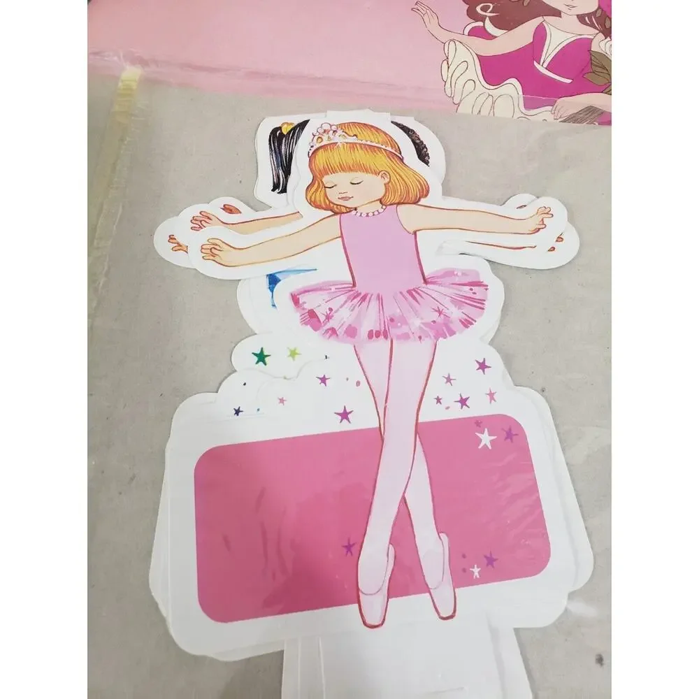 NEW Vintage Birthday Party Decor LOT Ballerina Ballet Dance Centerpiece Die‎ Cut